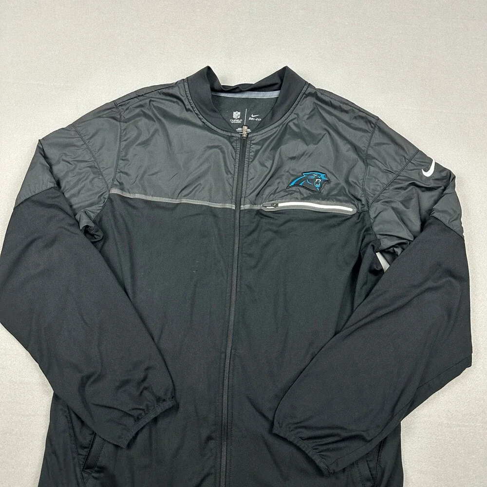 Carolina Panthers Jacket Men Medium Black Nike On Field Windbreaker NFL M